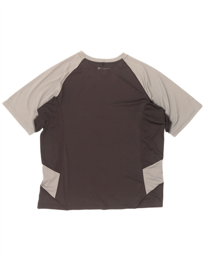 T-shirt da uomo Champion Top XL Poliestere color block nero