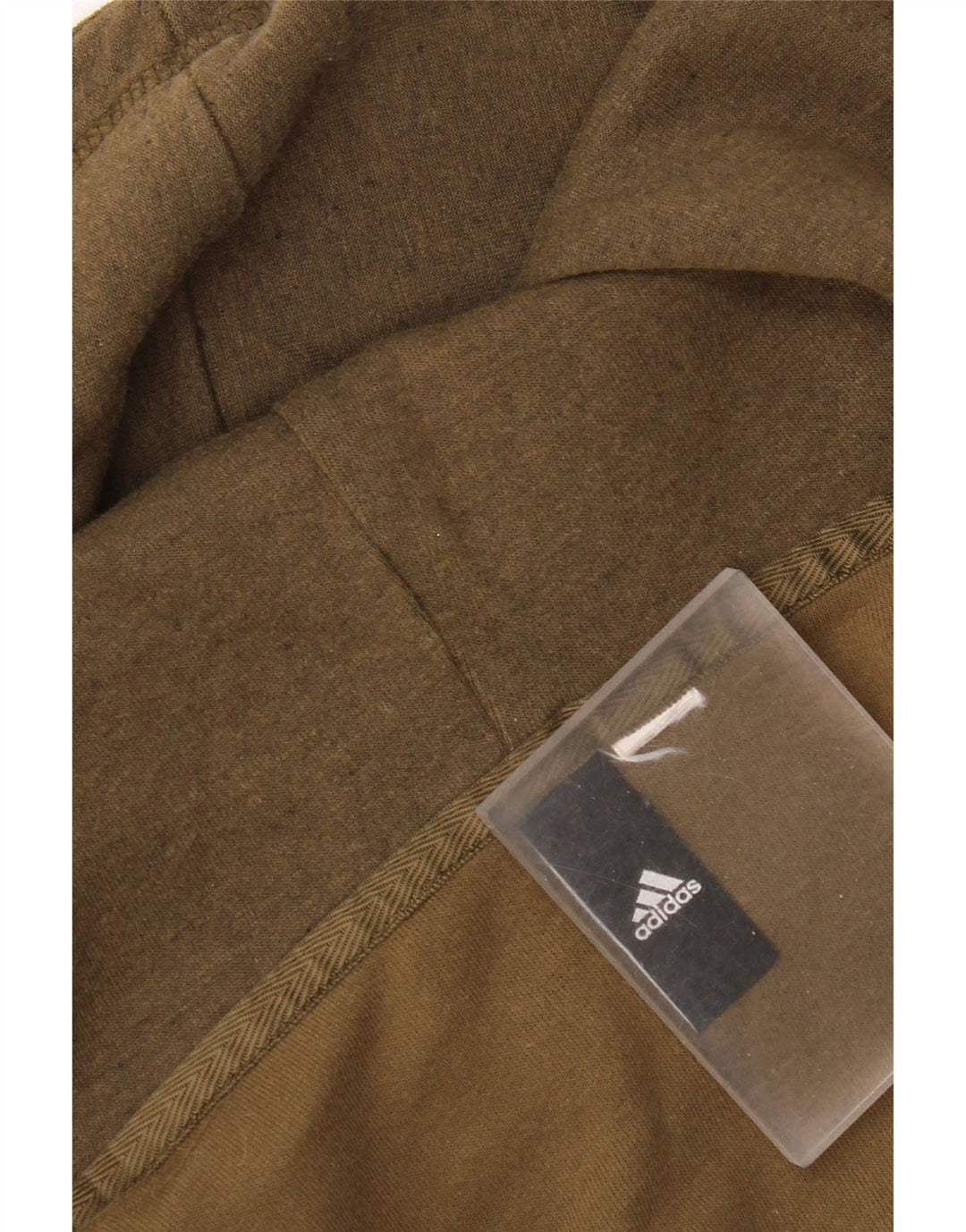 Maglione con cappuccio e zip grafica Adidas da uomo medio kaki