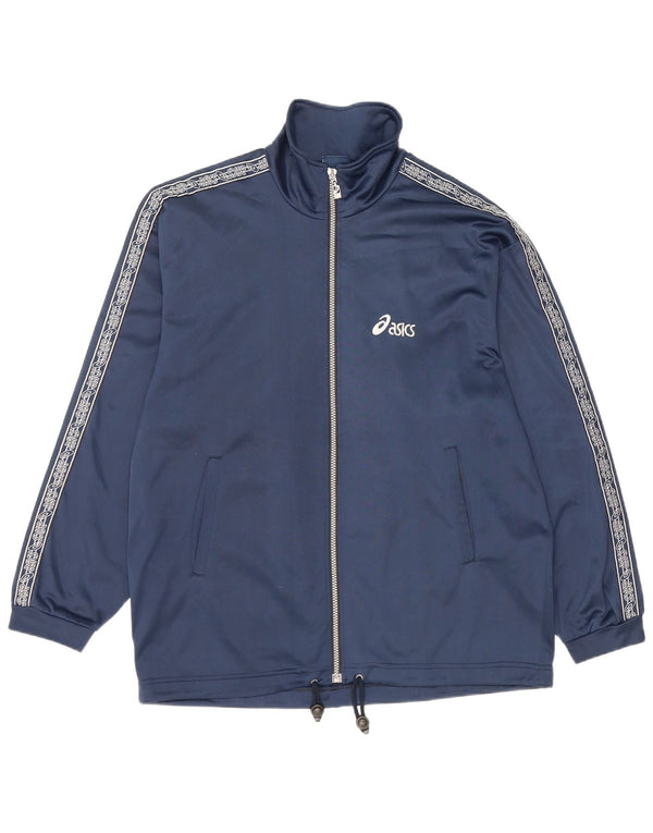 Giacca sportiva da uomo con grafica Asics, colore blu navy medio