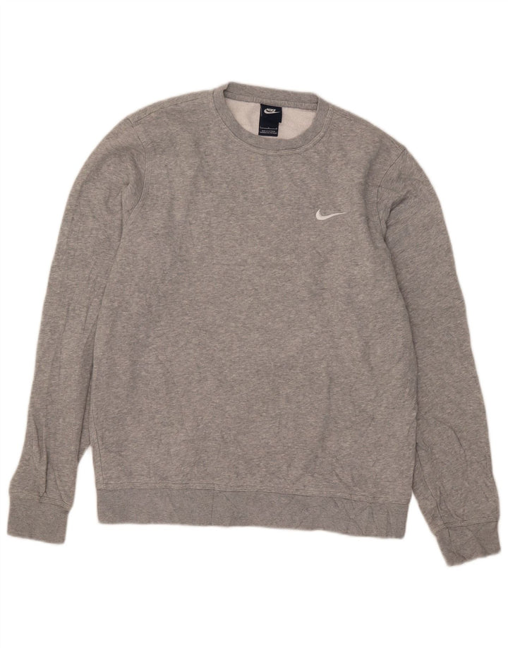 Felpa da uomo Nike Maglione grande in cotone chiazzato grigio