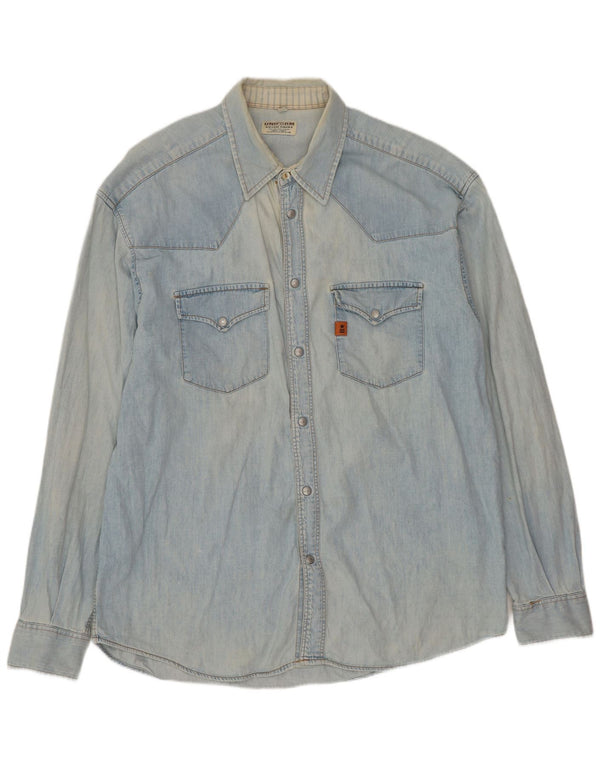 UNIFORM Mens Denim Shirt XL Blue