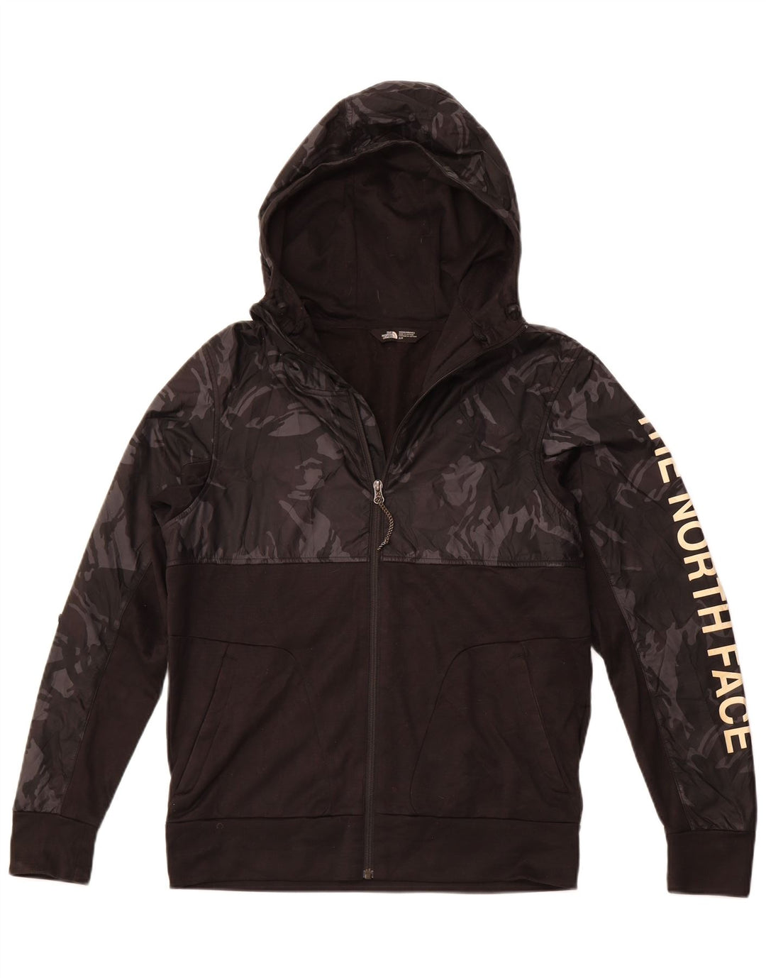 THE NORTH FACE Felpa con cappuccio con zip grafica da uomo piccola sportiva nera