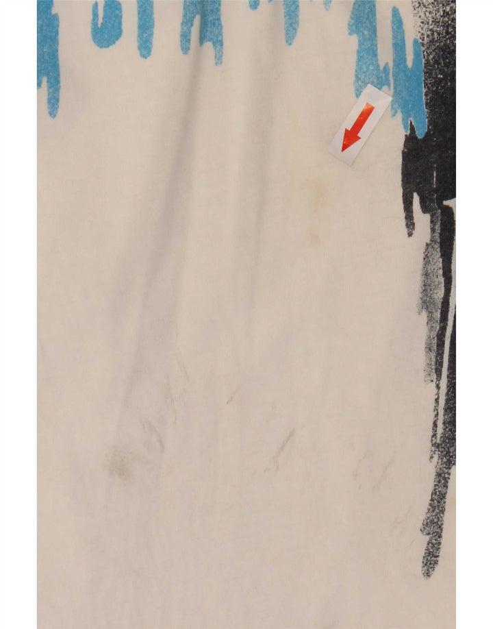 Polo Ellesse da uomo con motivo astratto, colore bianco medio