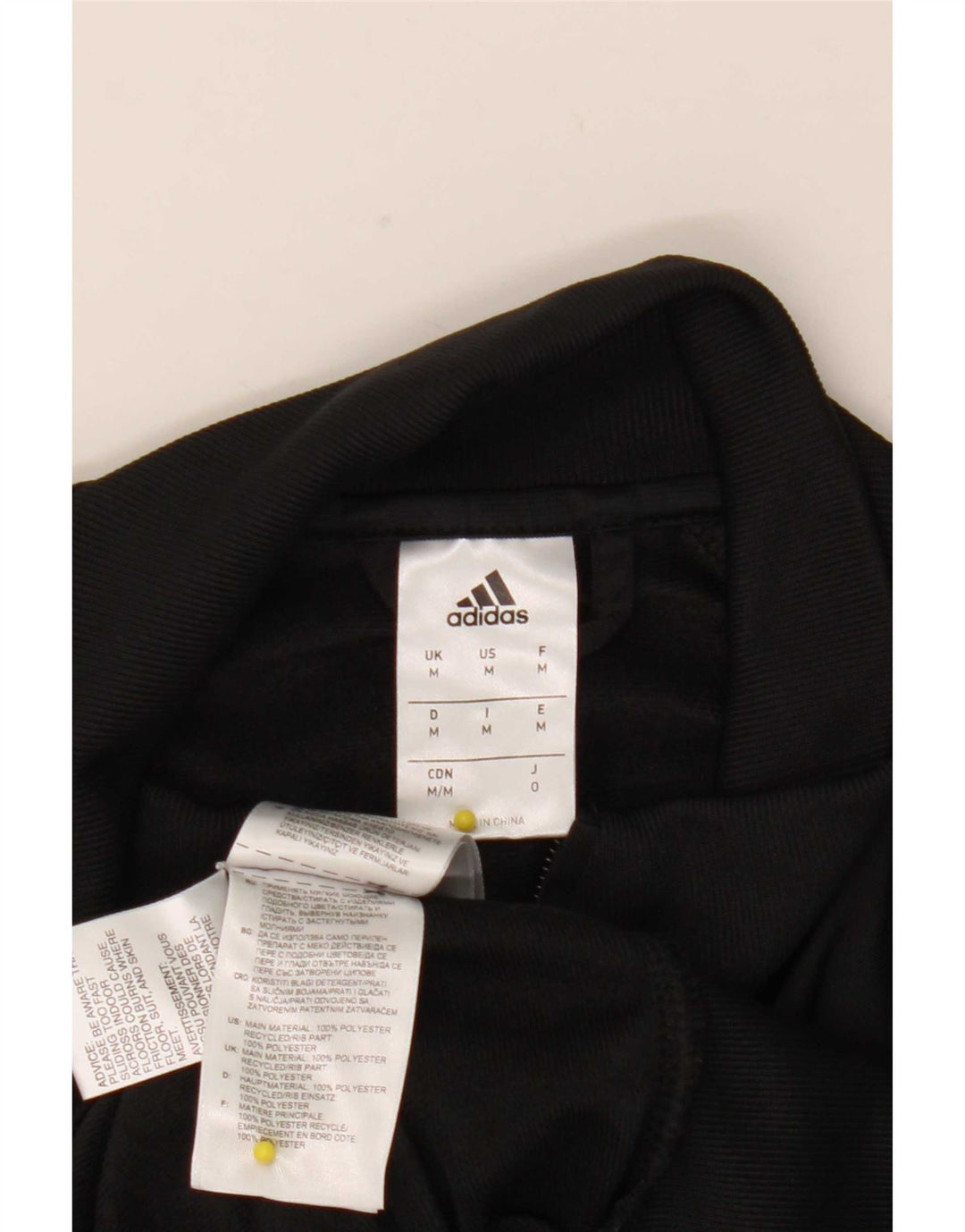 Giacca da ginnastica da uomo Adidas, giacca media, colore nero, in poliestere color block