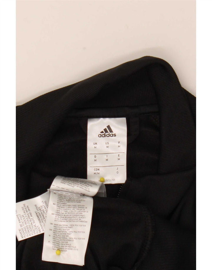 Giacca da ginnastica da uomo Adidas, giacca media, colore nero, in poliestere color block