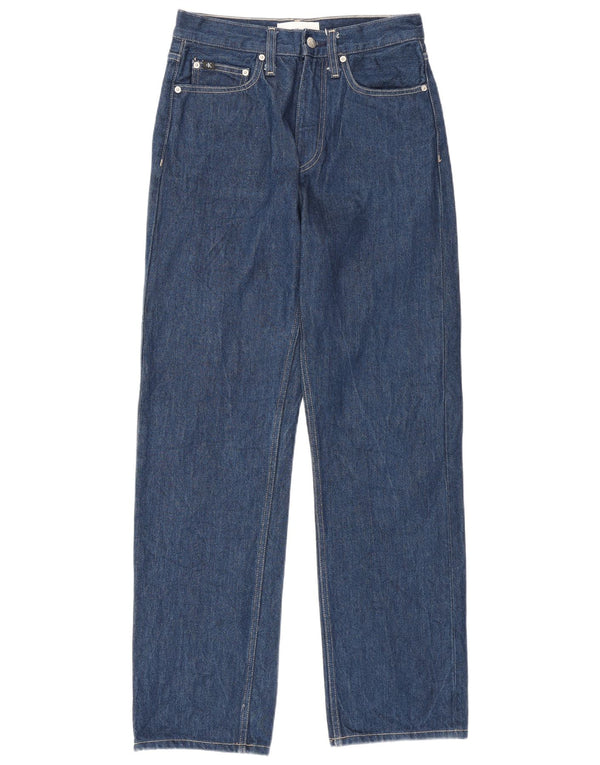 Jeans dritti da donna Calvin Klein W28 L30 cotone blu