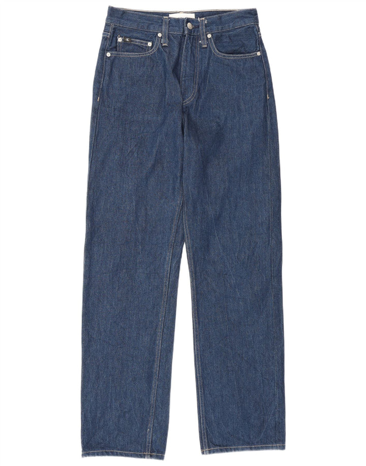 Jeans dritti da donna Calvin Klein W28 L30 cotone blu