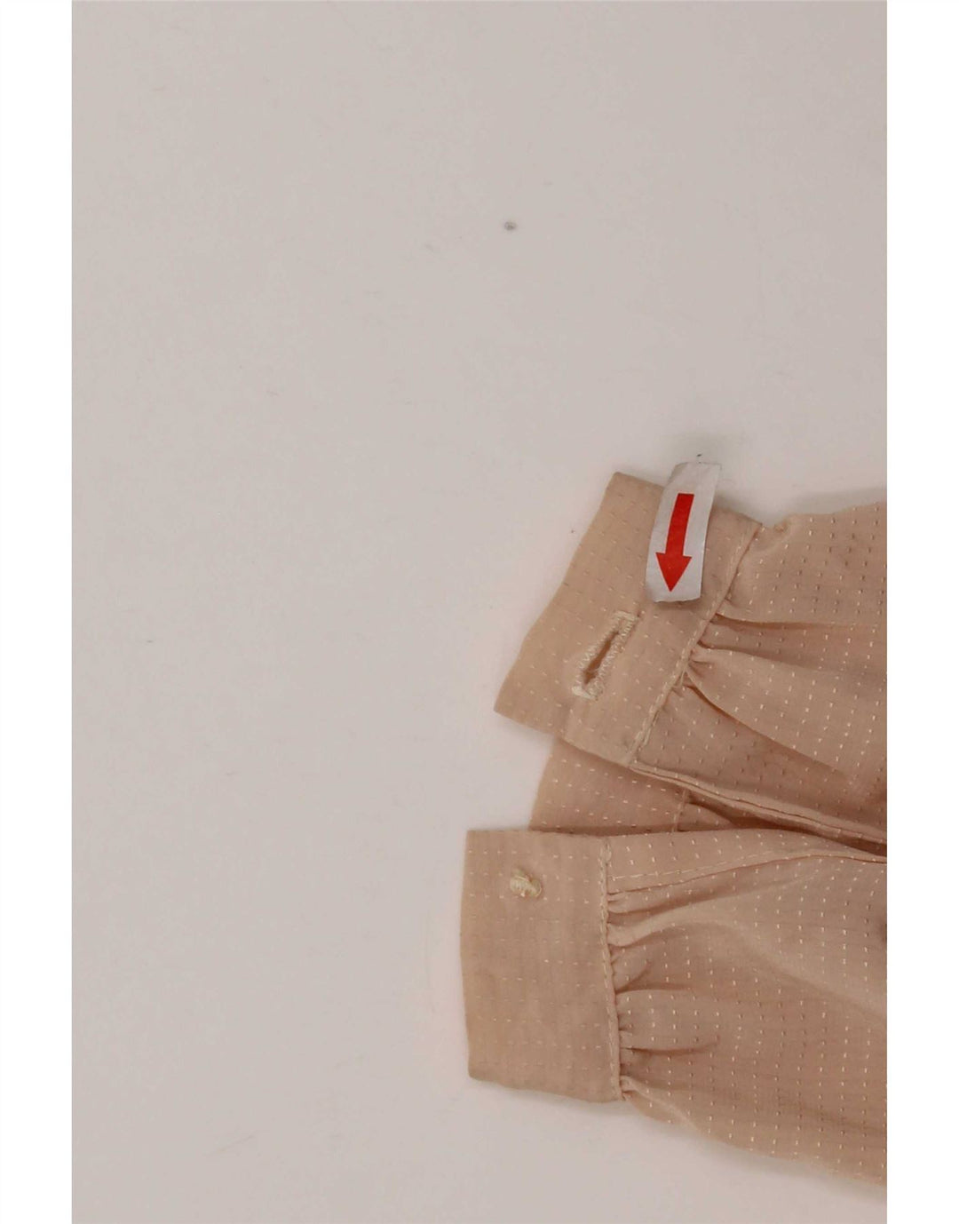 Camicetta camicia vintage da donna UK 14 Beige medio maculato