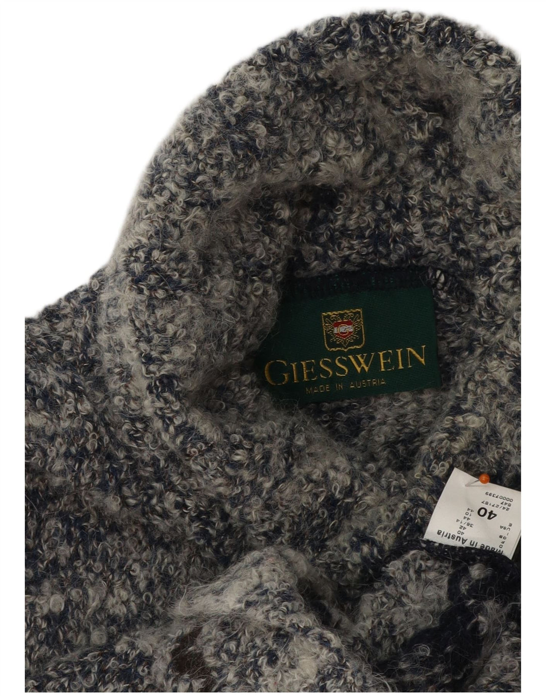 GIESSWEIN Maglione da donna con collo alto e collo alto EU 40 Grigio medio Fair Isle