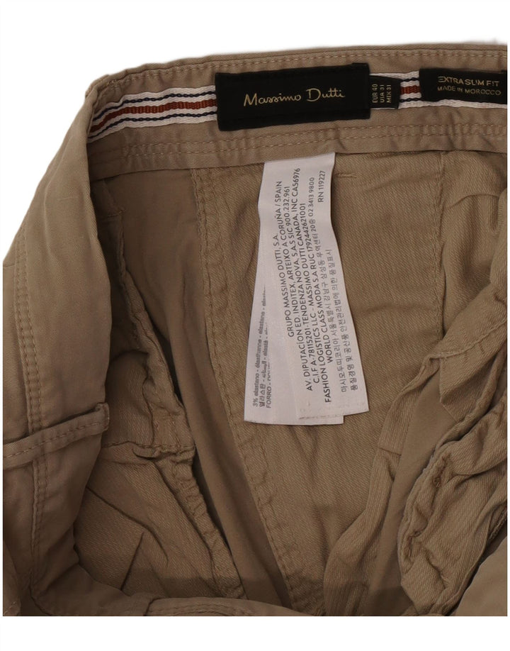 Pantaloni chino extra slim fit da uomo Massimo Dutti EU 40 Medium W31 L31 Beige