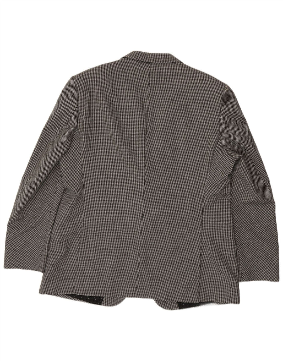Giacca blazer a 2 bottoni Marks & Spencer da uomo UK 46 3XL lana pied de poule grigia