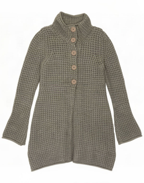 Maglione cardigan lungo da donna French Connection UK 10 piccolo grigio lana