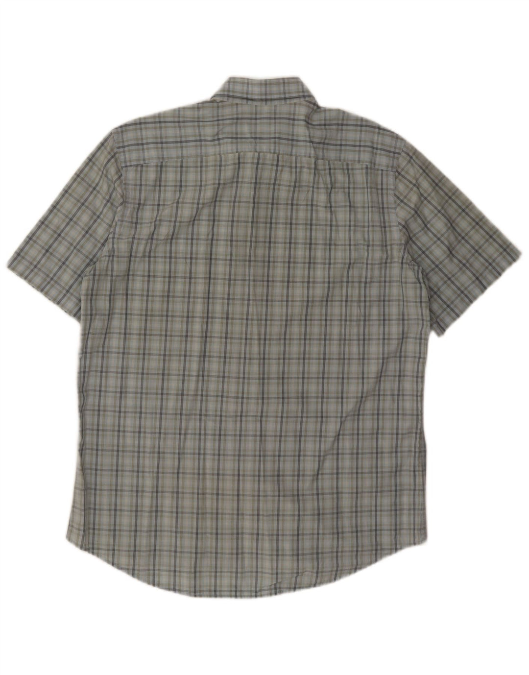 Camicia a maniche corte da uomo Lacoste taglia 43 in cotone a quadri blu grande