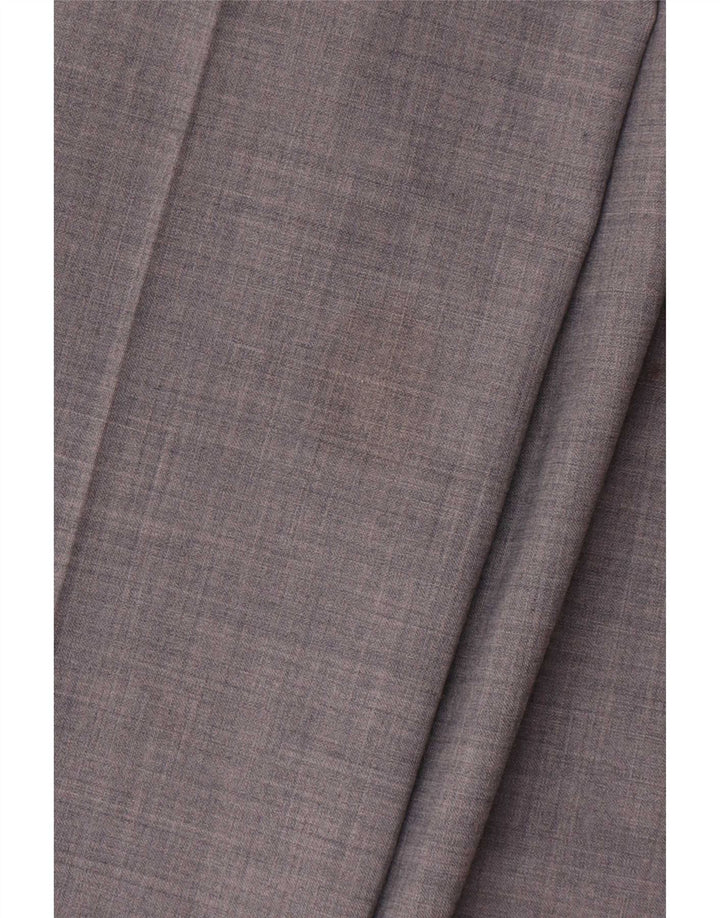 Pantaloni da abito dritti da uomo Marks & Spencer W40 L29 poliestere grigio