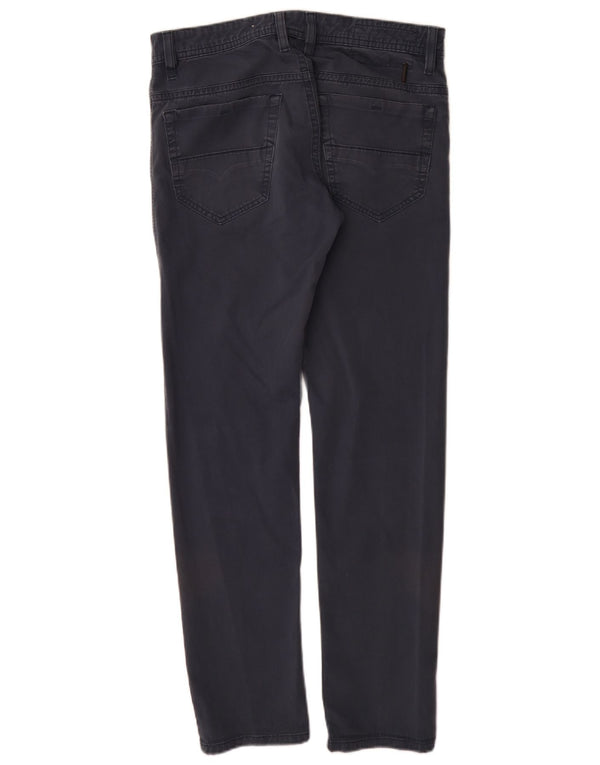 Pantaloni casual slim da uomo Diesel W32 L30 in cotone blu navy