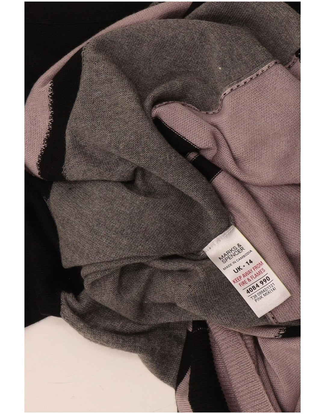 Abito a tunica in maglia da donna Marks & Spencer UK 14 Colore rosa medio