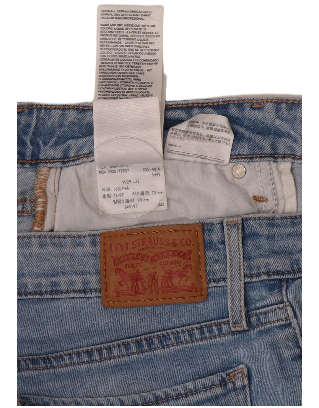 Jeans Levi's 712 Slim da donna W29 L29 in cotone blu