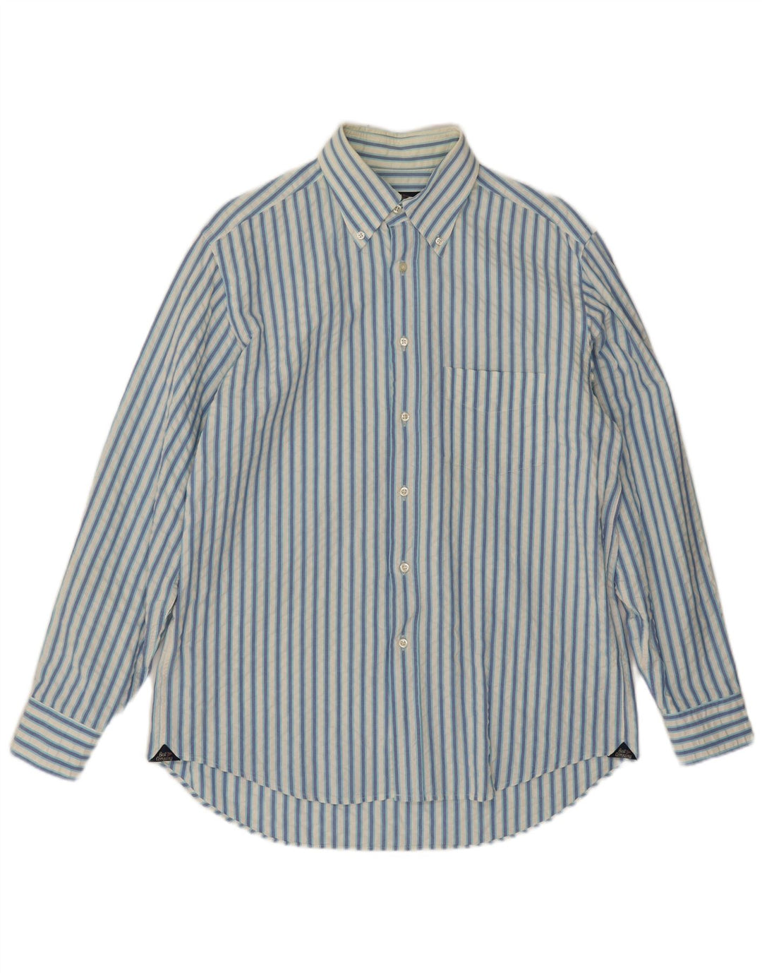 Camicia da uomo Best Company in cotone a righe grandi blu