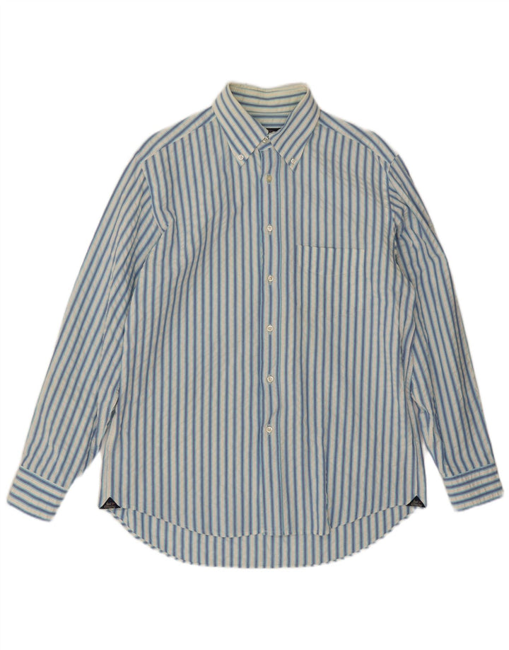 Camicia da uomo Best Company in cotone a righe grandi blu