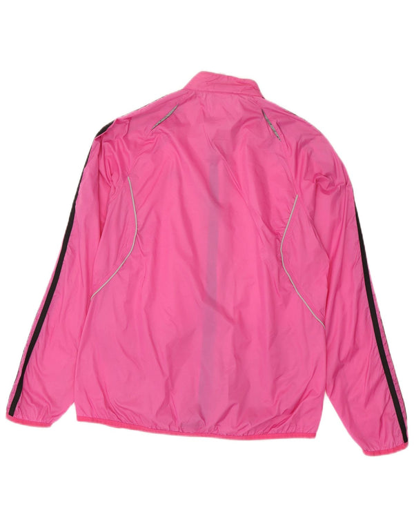 Giacca da ginnastica da donna Adidas UK 14 grande nylon rosa