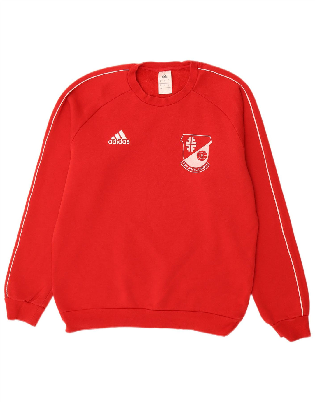 Felpa grafica da uomo Adidas Felpa media in cotone rosso