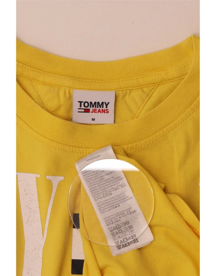 T-shirt grafica da uomo Tommy Hilfiger Top in cotone giallo medio