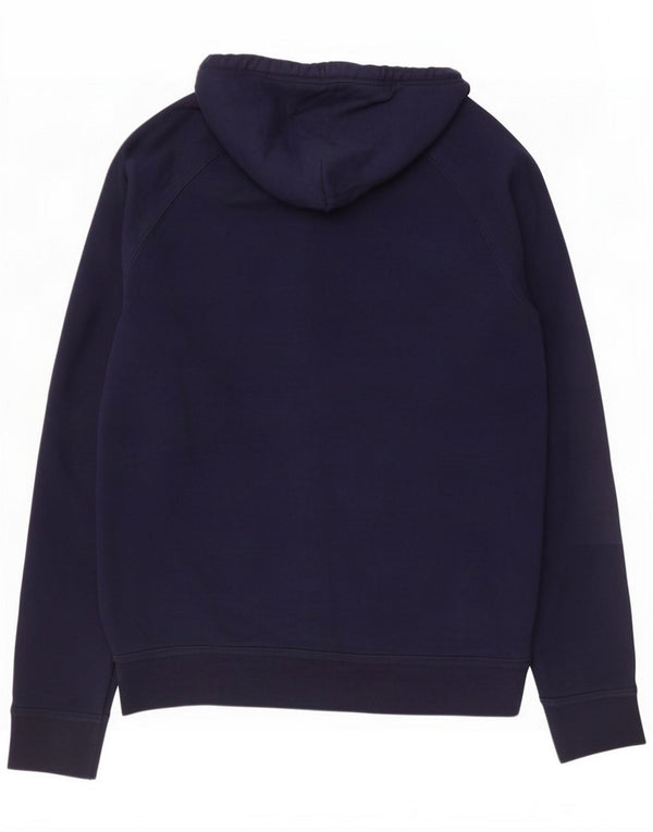 Maglione con cappuccio e zip grafica da uomo Gap grande in cotone blu navy
