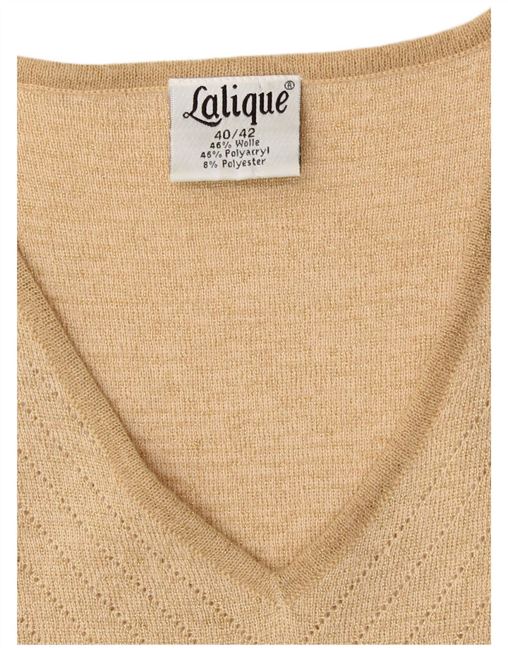 Canotta vintage da donna IT 40/42 piccola in lana beige