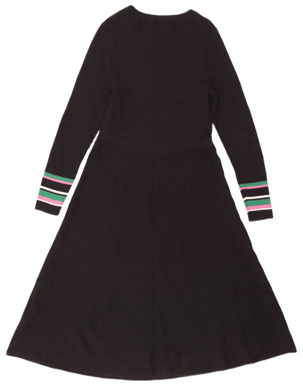 Abito maglione a maniche lunghe da donna Hobbs UK 16 Lana merino a righe nere grandi