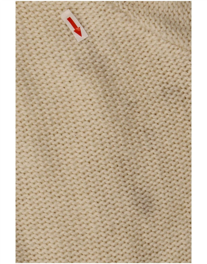 Maglione maglione a collo alto da donna Marks & Spencer UK 16 grande bianco sporco