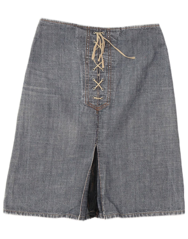 Liu Jo Womens Denim Skirt W28 Medium Blue Cotton