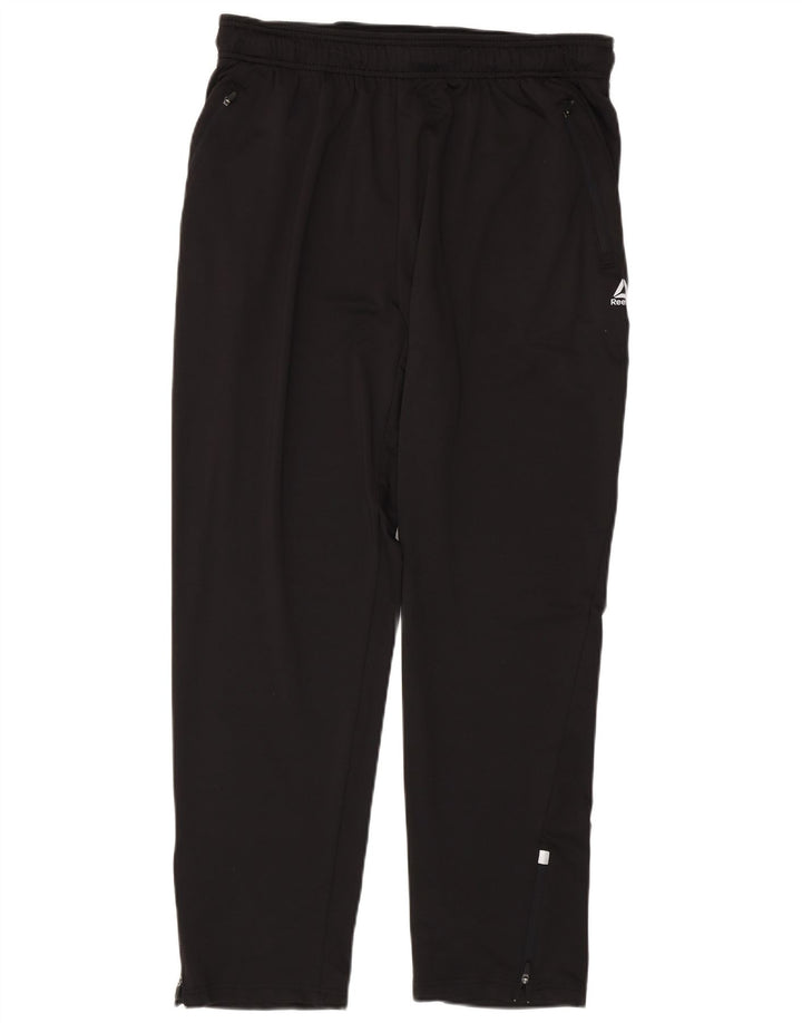 Pantaloni da tuta da uomo Reebok Large neri in poliestere