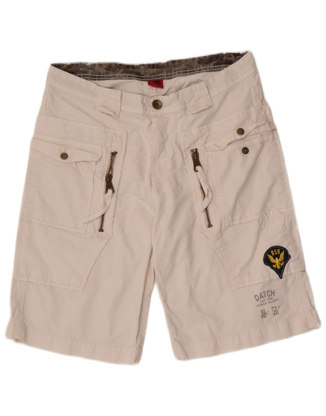 Pantaloncini casual da uomo Datch W33 cotone bianco medio