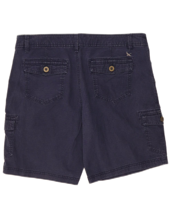 Pantaloncini cargo da donna Eddie Bauer US 10 Large W34 cotone blu navy