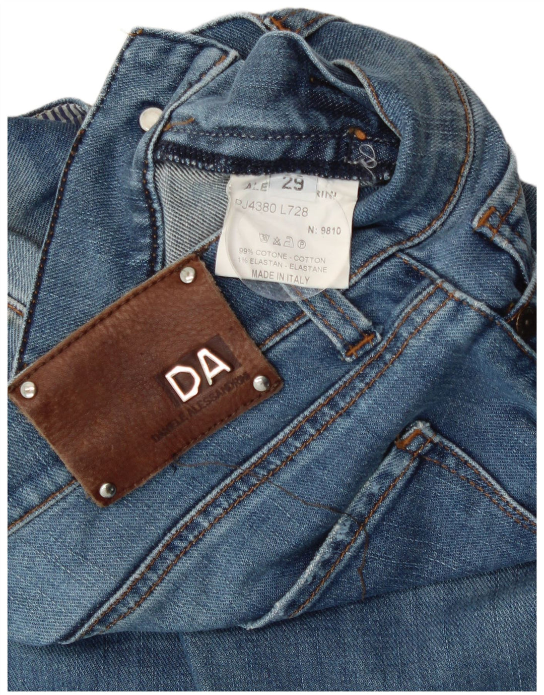 Jeans Svasati Da Donna Daniele Alessandrini W29 L31 Cotone Blu