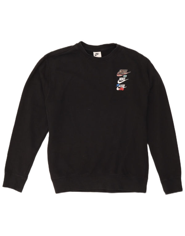 Felpa da donna Nike Jumper UK 16 grande cotone nero