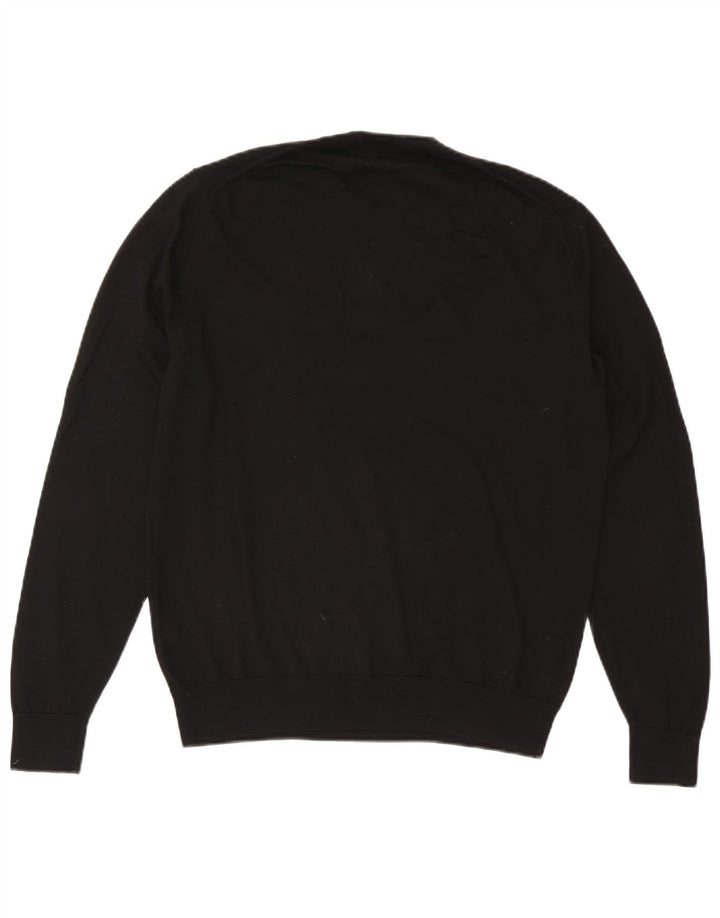 Paul Smith Uomo Maglione Girocollo Maglione Grande Lana Nera