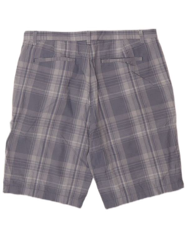 CALVIN KLEIN Pantaloncini chino da uomo W34 cotone a quadri grandi blu