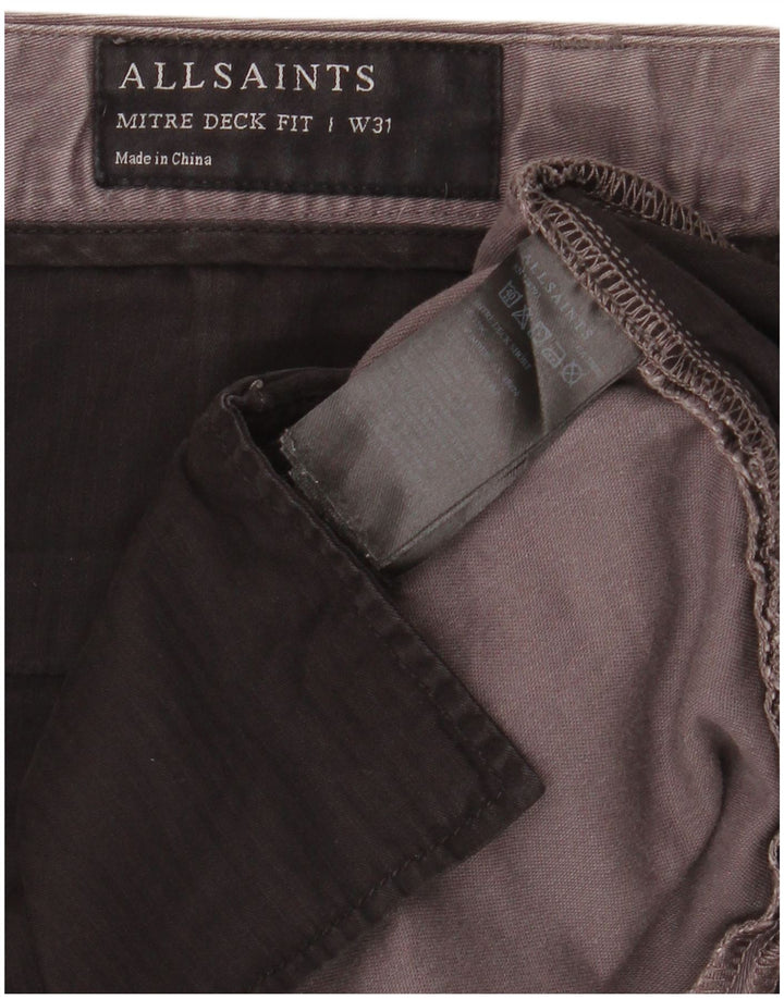 Pantaloncini chino da uomo All Saints W31 in cotone grigio medio