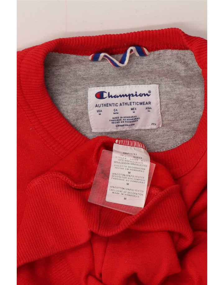 Felpa da uomo Champion Maglione rosso medio in cotone