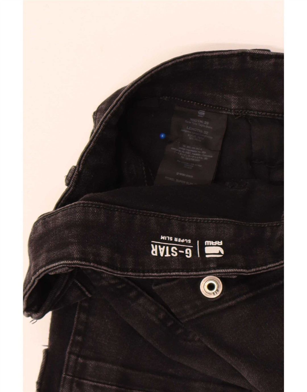 Jeans da donna G-Star Powell Cargo Super Slim W29 L32 cotone nero