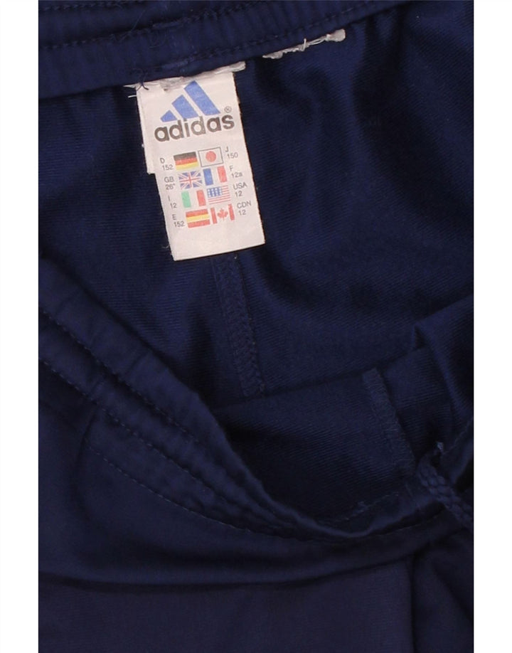 ADIDAS Boys Tracksuit Trousers 11-12 Years Navy Blue Polyester Vintage Adidas and Second-Hand Adidas from Messina Hembry 