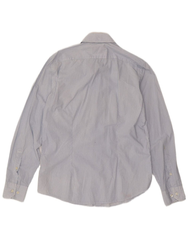 Camicia Uomo Gas Large Cotone Maculato Blu