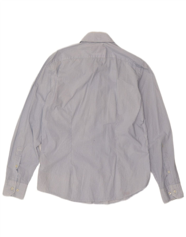 Camicia Uomo Gas Large Cotone Maculato Blu