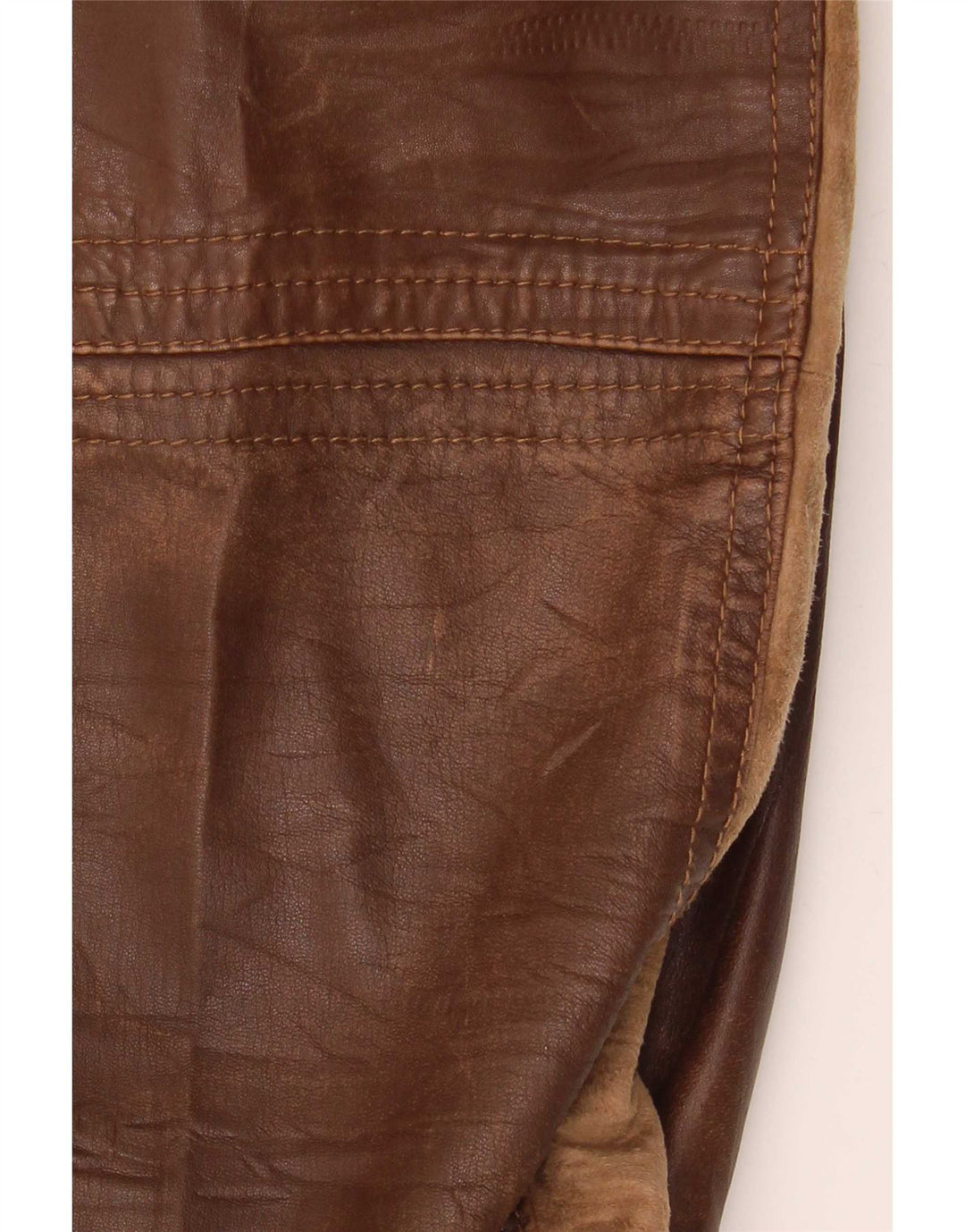 Giacca in Pelle Donna OVS IT 48 Marrone Medio Colourblock