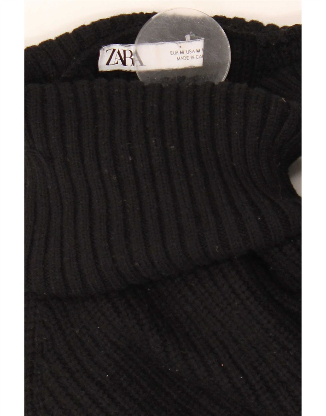 Maglione Zara da donna con collo alto e spalle scoperte UK 14 medio nero