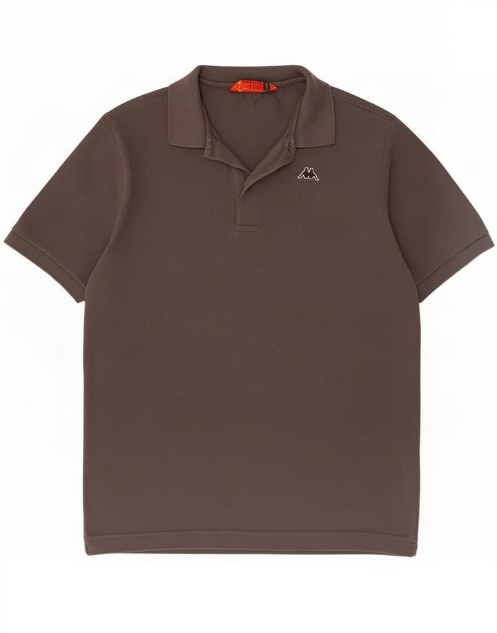 Polo Kappa Uomo In Cotone Grigio Medio