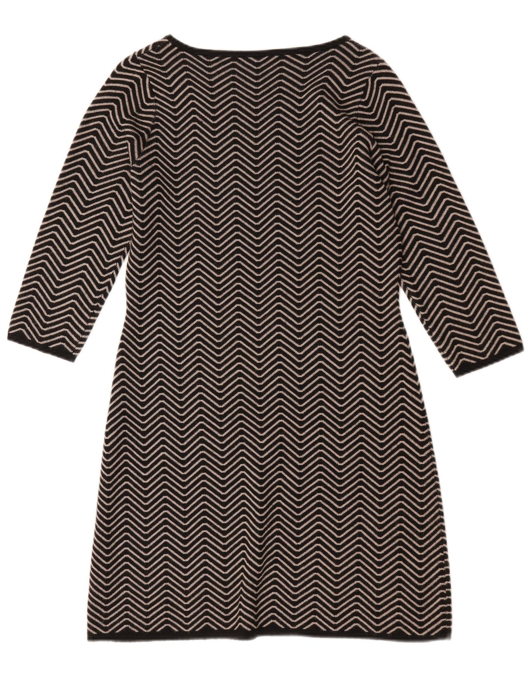 Abito maglione autografo da donna Marks & Spencer UK 12 Chevron nero medio