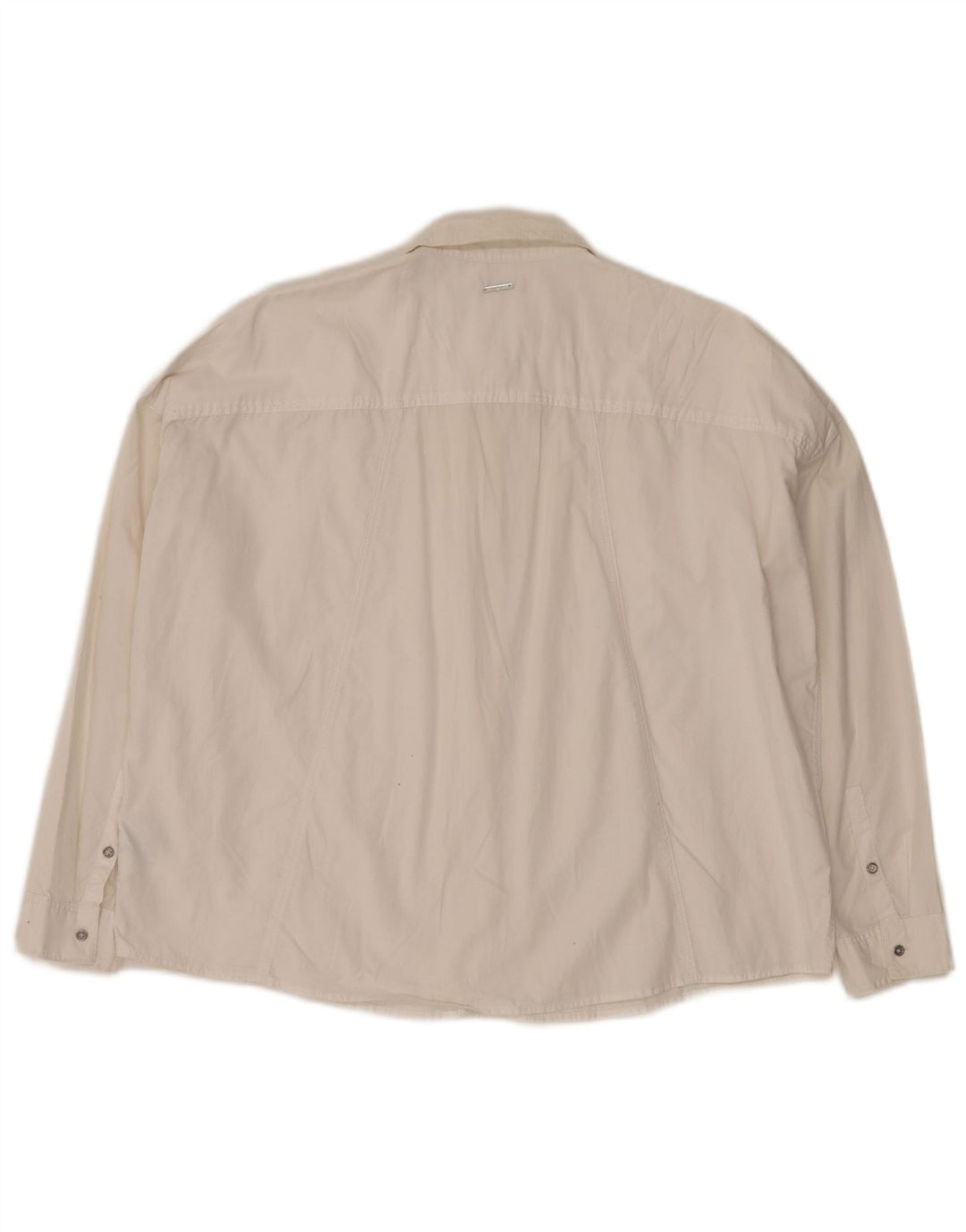 CALVIN KLEIN JEANS Camicia oversize da donna UK 10 Small Cotone bianco