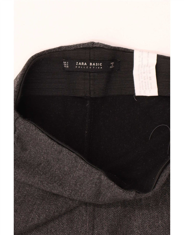 Leggings Zara da donna UK 8 Small in viscosa spinata grigia
